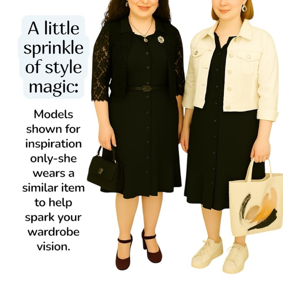 Apostrophe Fitted Buttoned Black Dress Size S - Picture 2 of 15